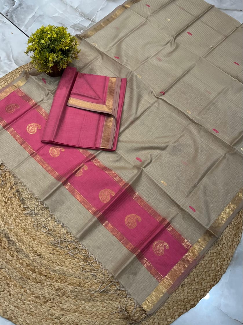 Maheshwari Handwoven Keri Buti 
